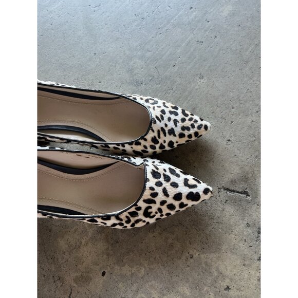 Marc Fisher Cheetah Print Heels Size 9M Block Heel Haircalf Pumps Classic Luxury - Picture 7 of 12